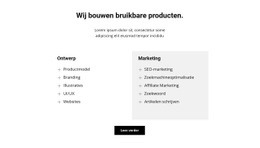 Twee Tekstkolommen En Een Knop - Professioneel Websitemodel