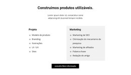 Duas Colunas De Texto E Um Botão - HTML Website Builder