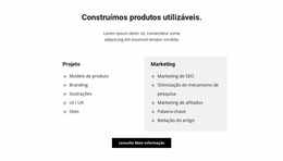 Duas Colunas De Texto E Um Botão - Modelo Joomla Simples