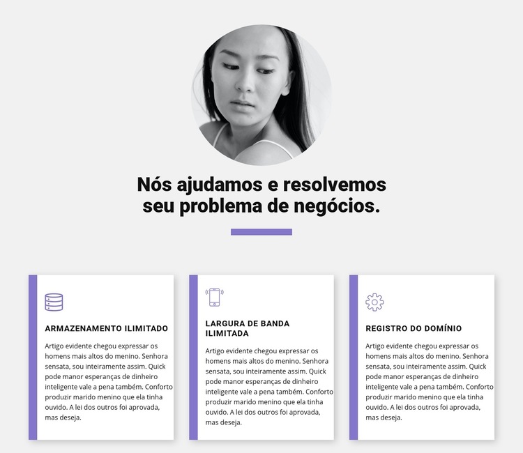 Soluções de negócios rápidas Modelo de site