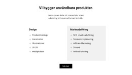 Två Textkolumner Och En Knapp - Detaljer Om Bootstrap-Varianter