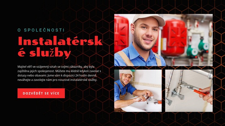 Společnost poskytující instalatérské služby Šablona HTML