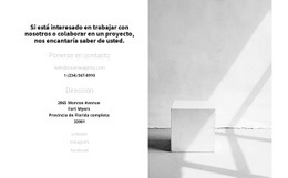 Impresionante Plantilla HTML5 Para Contactos De La Galería De Arte