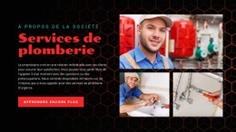 Entreprise De Services De Plomberie - HTML Builder Drag And Drop