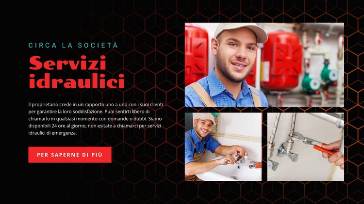 Azienda di servizi idraulici Modelli di Website Builder