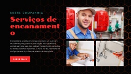 Design De Site Incrível Para Empresa De Serviços De Encanamento