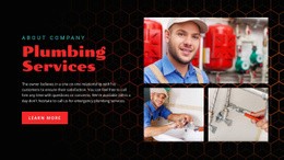 Plumbing Services Company - Drag & Drop Wysiwyg HTML Editor