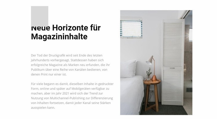 Möbelgeschäft Landing Page