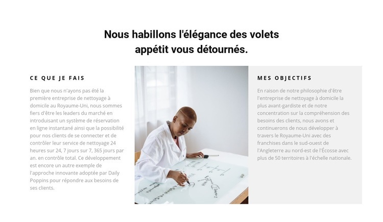 Nous fixons des objectifs et résolvons Modèles de constructeur de sites Web