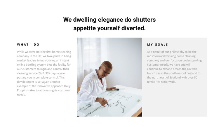 We set goals and solve HTML Template