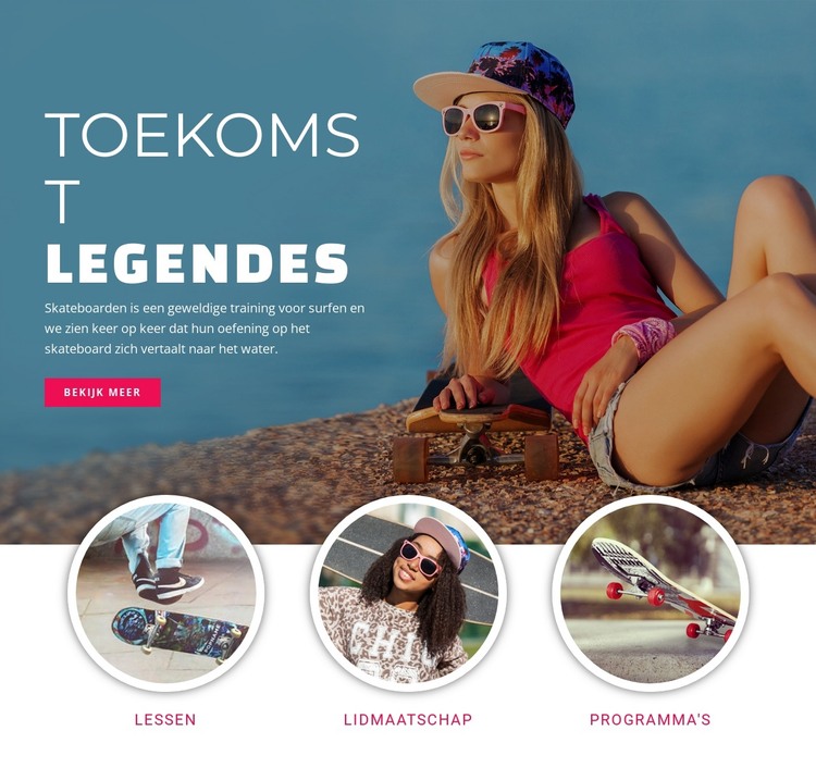 Toekomstige sportlegendes HTML-sjabloon