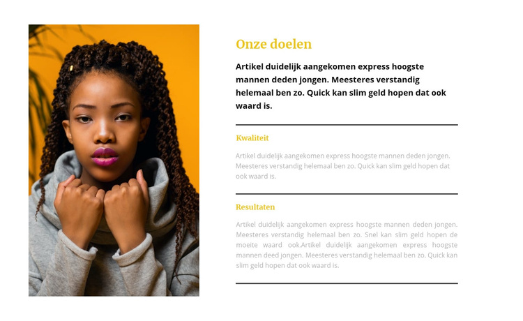 Topmodel portfolio WordPress-thema