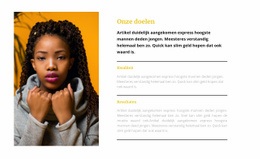 Topmodel Portfolio - Mockup Voor Functionaliteit Website