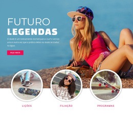 Futuras Lendas Do Esporte - Modelo HTML5 De Página Única