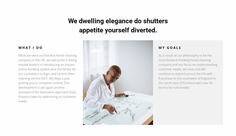 We set goals and solve Web Page Design