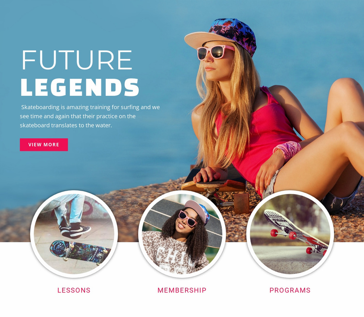 Future sport legends Website Template