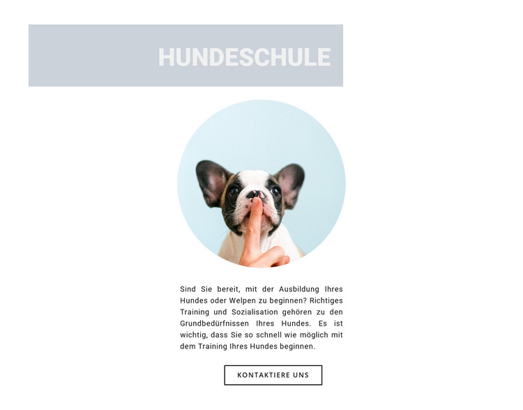 Gehorsamer Hund HTML-Vorlage