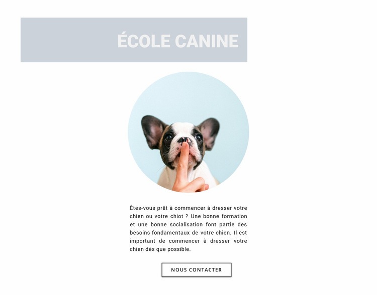 Chien obéissant Modèles de constructeur de sites Web