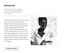 Biographie Du Top Model Site Web D'Une Seule Page