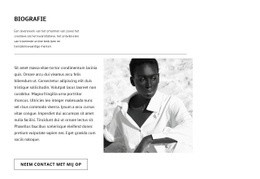 Biografie Van Topmodel - Mockup Voor Psd-Website