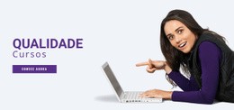 Cursos E Programas De Qualidade - Download Gratuito Do Modelo De Site