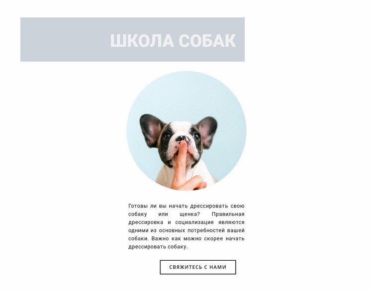 Послушная собака Конструктор сайтов HTML