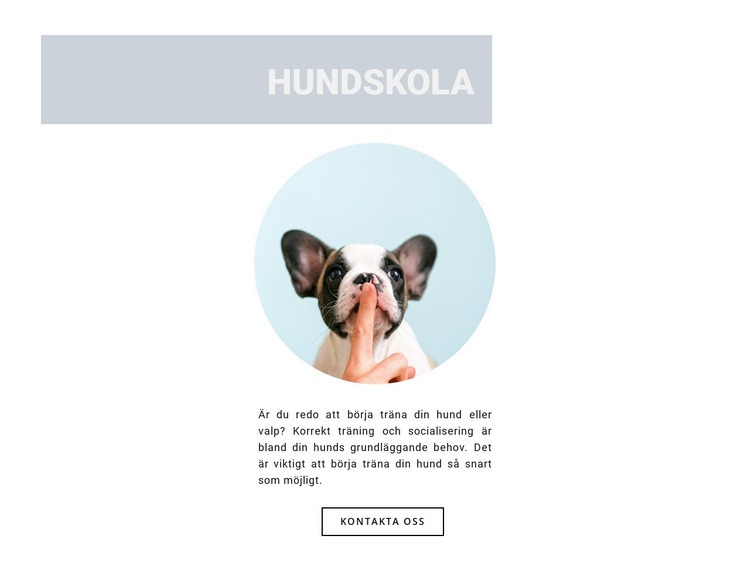 Lydig hund Hemsidedesign