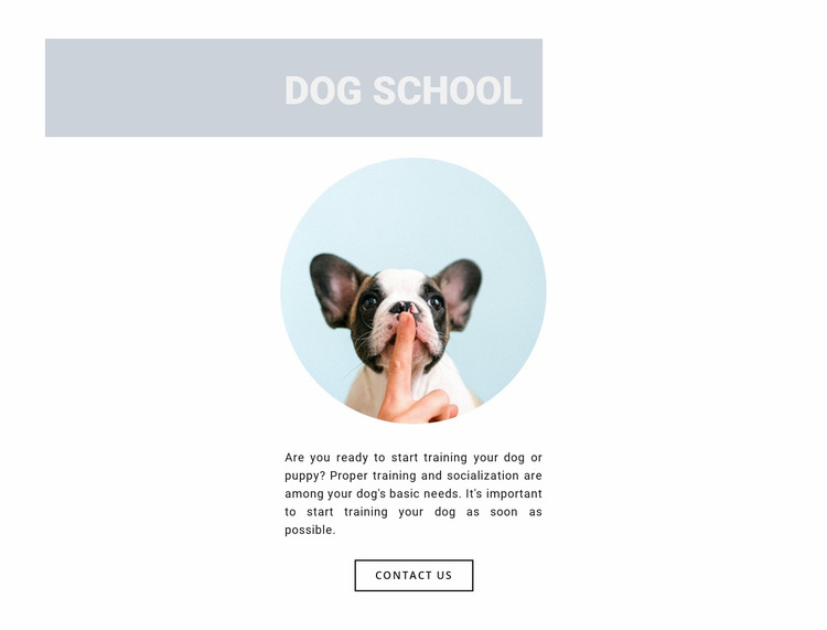 Obedient dog Website Mockup