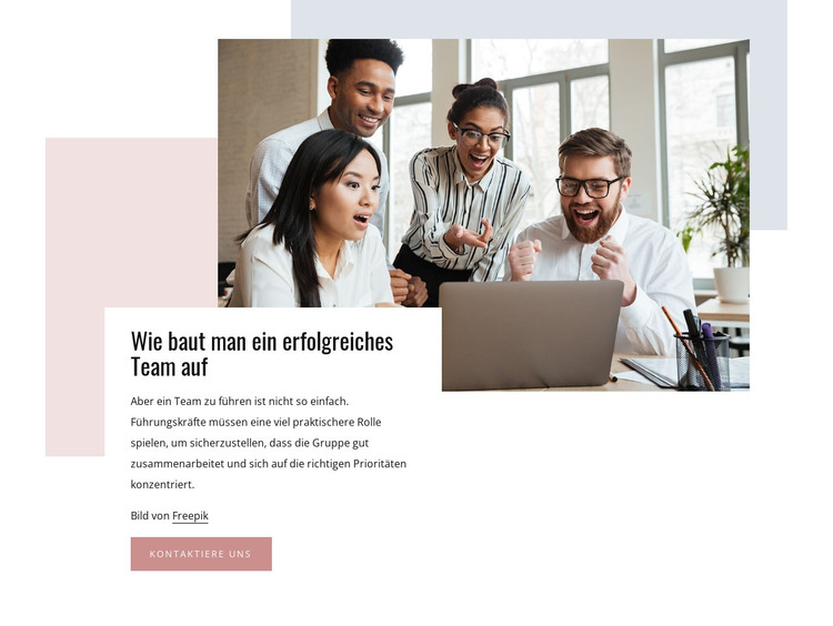 Wie baut man ein erfolgreiches Team auf HTML-Vorlage
