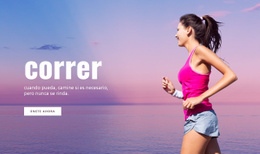 Aterrizaje HTML Para Corriendo A La Luz Del Día