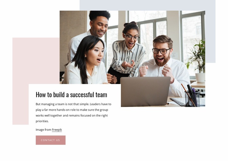 How to build a successful team Homepage Design