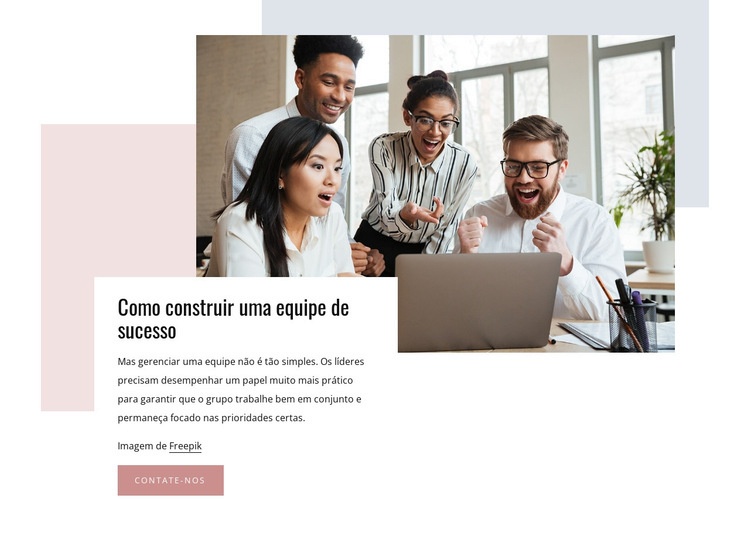 Como construir uma equipe de sucesso Modelo HTML5