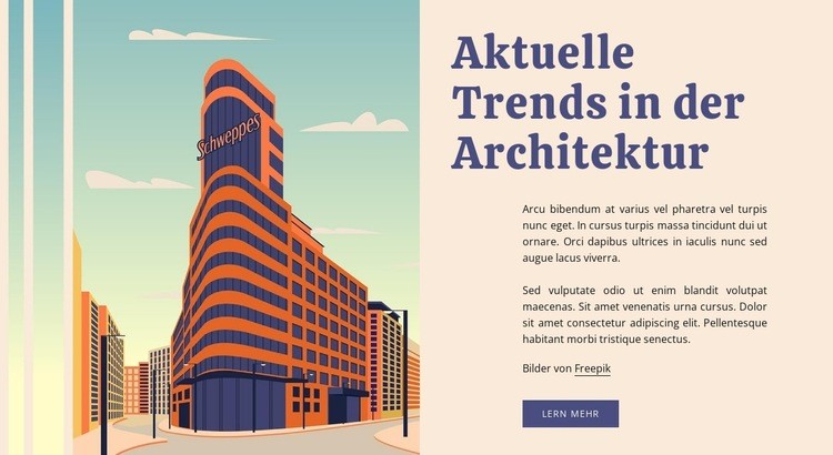 Aktuelle Trends in der Architektur Eine Seitenvorlage