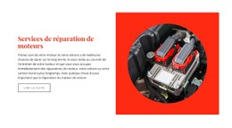 Services De Réparation De Moteurs - Modèle De Maquette De Site Web