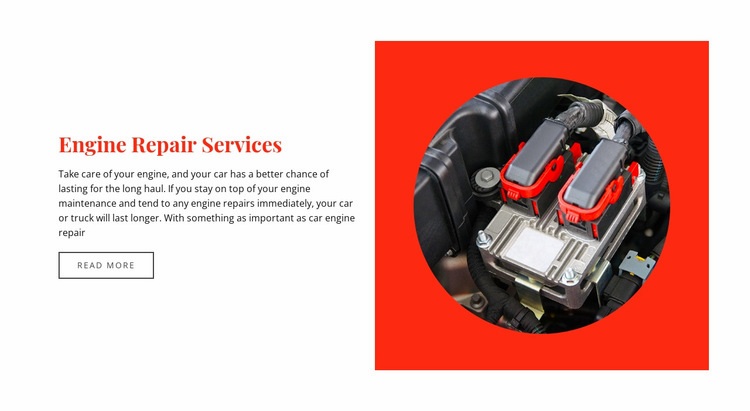 Motorjavítási szolgáltatások Html Weboldal készítő