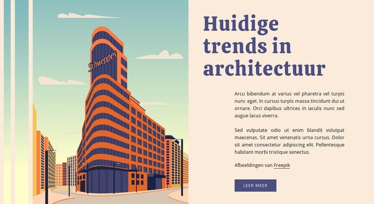 Huidige trends in architectuur CSS-sjabloon