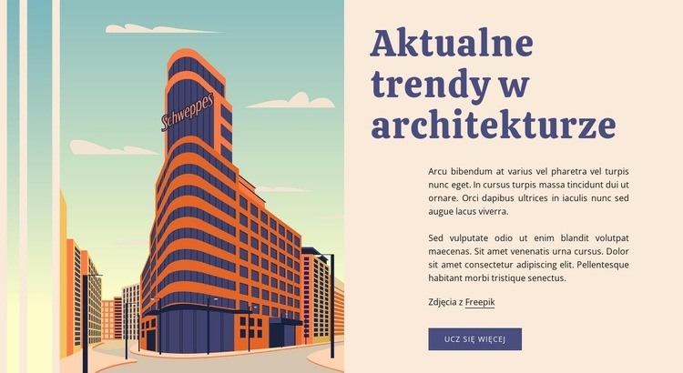 Aktualne trendy w architekturze Makieta strony internetowej