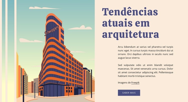 Tendências atuais em arquitetura Template CSS