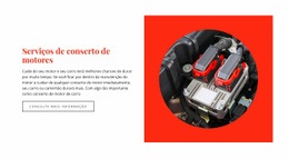 Página Inicial Do Site Para Serviços De Conserto De Motores