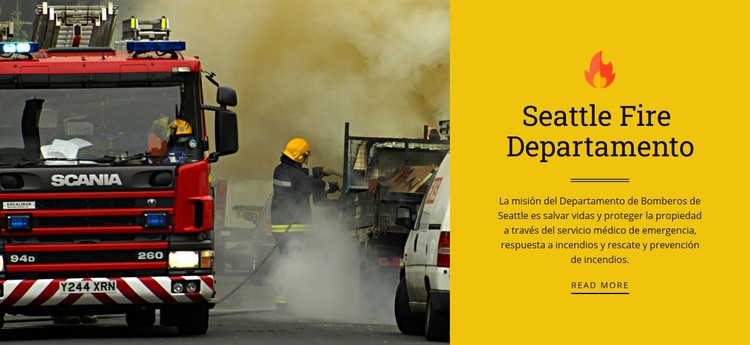 Cuerpo de Bomberos Plantillas de creación de sitios web