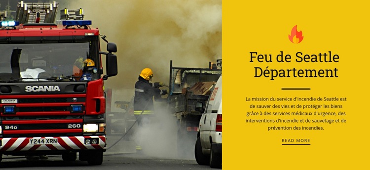 Pompiers Page de destination