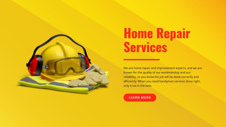 Handyperson and painting services Homepage Design