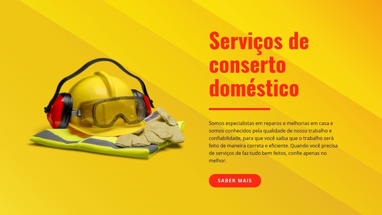 Handyperson e serviços de pintura Design do site