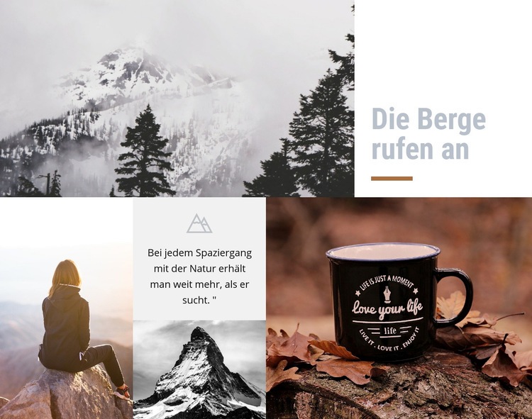 Wanderurlaub Website Builder-Vorlagen