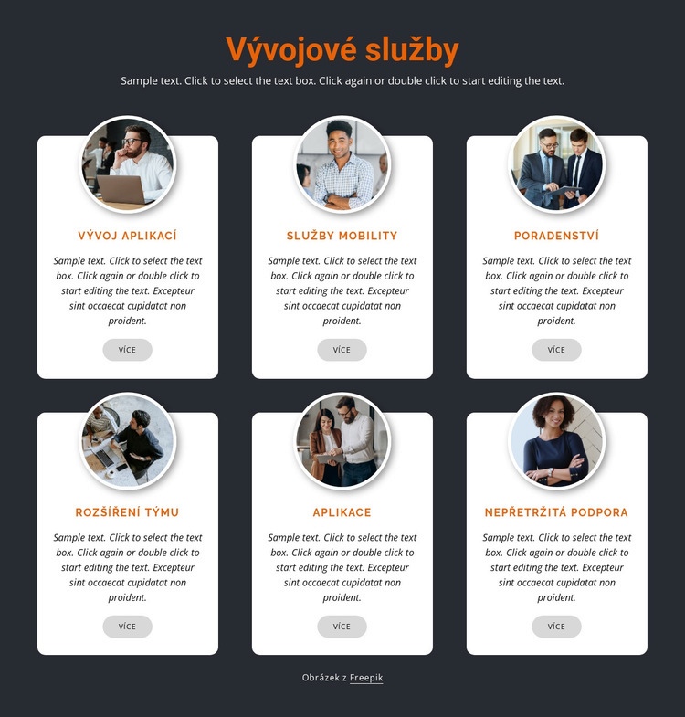 Mobilní vývoj Šablona CSS