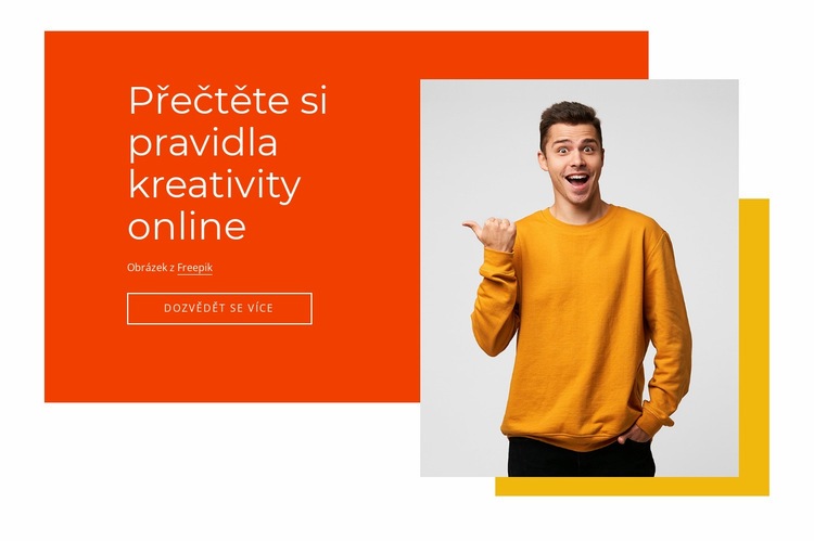Pravidla kreativity online Webový design