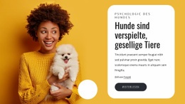 Hunde Sind Verspielt - Website-Vorlage Für Eine Seite