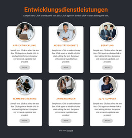 Mobile Entwicklung - Zielseitenvorlage