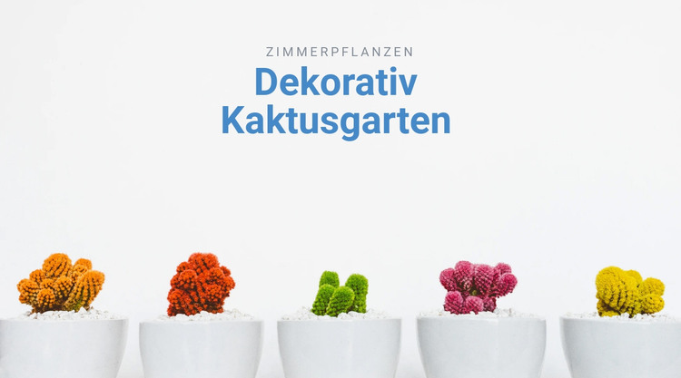 Dekorativer Kaktusgarten HTML-Vorlage