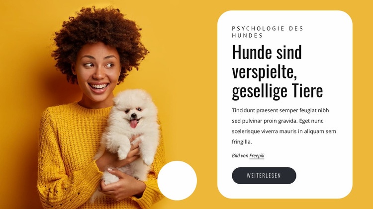 Hunde sind verspielt Website-Modell